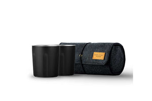 Tumbler 2-Pack +  Soft Wool Felt Carrying Case - Onyx