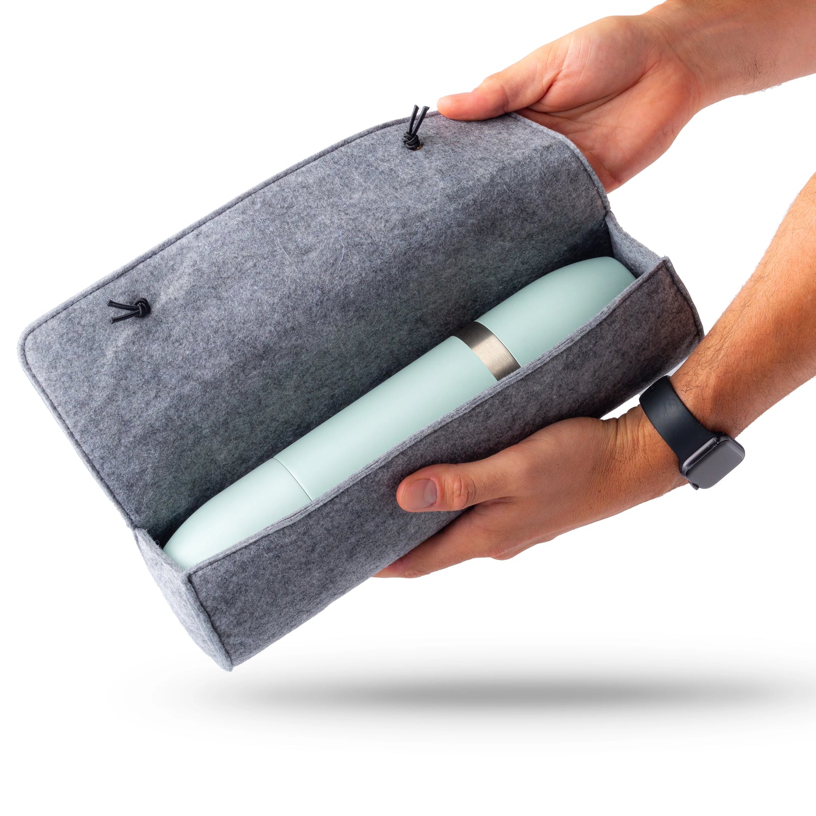 Flask Wool Case - 750 - Light Grey